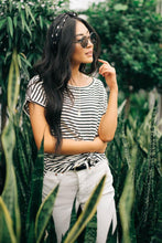 Load image into Gallery viewer, Lincoln Striped Tee in Cream
