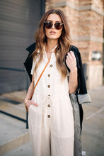 Load image into Gallery viewer, Nehsen Linen Jumpsuit in Oatmeal