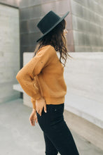Load image into Gallery viewer, Lennon Mock Neck Sweater in Camel