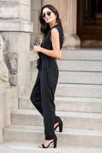 Load image into Gallery viewer, Lapel Sleeveless Jumpsuit- FINAL SALE