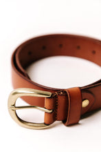 Load image into Gallery viewer, Brown Genuine Leather Belt