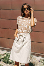 Load image into Gallery viewer, Milena Tie Waist Midi Skirt in Ivory