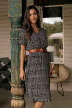 Load image into Gallery viewer, Short Sleeve Textured Midi Dress