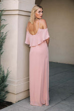 Load image into Gallery viewer, Toni Off the Shoulder Maxi Dress in Blush