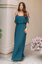 Load image into Gallery viewer, Toni Off the Shoulder Maxi Dress in Teal