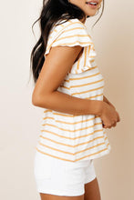 Load image into Gallery viewer, Kennedy Flutter Sleeve Tee in Mustard
