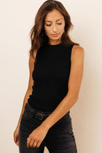 Load image into Gallery viewer, Elsie Ribbed Tank in Black