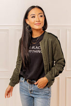 Load image into Gallery viewer, Zuri Bomber Jacket in Olive