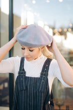 Load image into Gallery viewer, Slouchy Wool Beret in Grey
