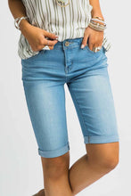 Load image into Gallery viewer, So Solid Light Wash Bermuda Shorts