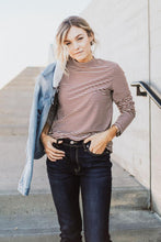 Load image into Gallery viewer, Lita Striped Long Sleeve in Coffee