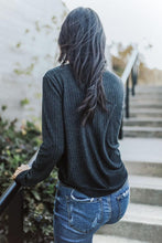Load image into Gallery viewer, Fiona Cowl Neck Top in Charcoal