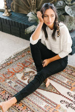 Load image into Gallery viewer, Stitched With Love Sweater in Ivory
