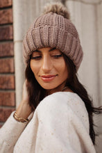 Load image into Gallery viewer, C.C. Pom Beanie in Taupe
