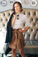 Load image into Gallery viewer, This Chic White and Black Mock Neck Top
