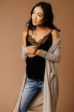 Load image into Gallery viewer, Izabelle Velvet Lace Camisole in Black-FINAL SALE
