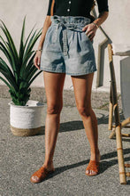 Load image into Gallery viewer, Dina Paper Bag Denim Shorts
