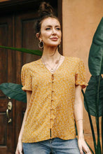 Load image into Gallery viewer, Elise Floral Button Down Blouse
