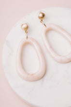 Load image into Gallery viewer, Acrylic Drop Hoop Earrings in Pink
