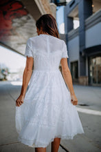 Load image into Gallery viewer, Divine Lace Midi Dress in White
