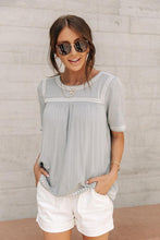Load image into Gallery viewer, Nalei Embroidered Trim Top in Sage
