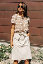 Load image into Gallery viewer, Milena Tie Waist Midi Skirt in Ivory
