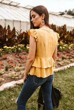 Load image into Gallery viewer, Venice Ruffle Top in Mustard
