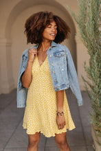 Load image into Gallery viewer, Lemon Dot Mini Dress
