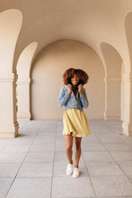 Load image into Gallery viewer, Lemon Dot Mini Dress
