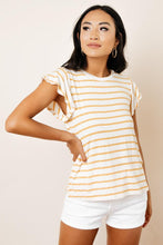Load image into Gallery viewer, Kennedy Flutter Sleeve Tee in Mustard
