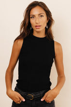 Load image into Gallery viewer, Elsie Ribbed Tank in Black
