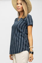 Load image into Gallery viewer, A Stone's Throw Striped Tunic in Navy &amp; White - Final Sale
