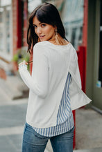 Load image into Gallery viewer, Bayler Striped Contrast Sweater in Ivory
